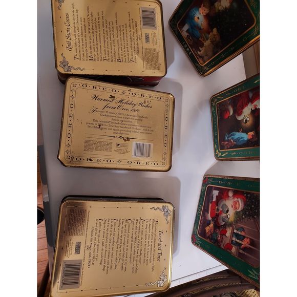 Oreo Vintage Christmas Tins 1990 1991 1992 1993 1994 Lot/Bundle 6 - Picture 4 of 16